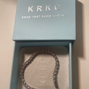 3mm CZ Diamond Tennis Bracelet in White Gold KRKC